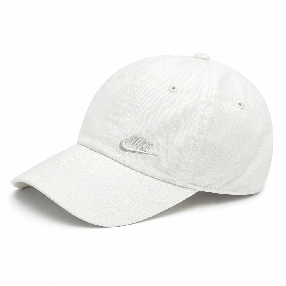 Nike Baseball Cap Hat Heritage86 White Embroidered Swoosh AO8662-100 Dad Hat